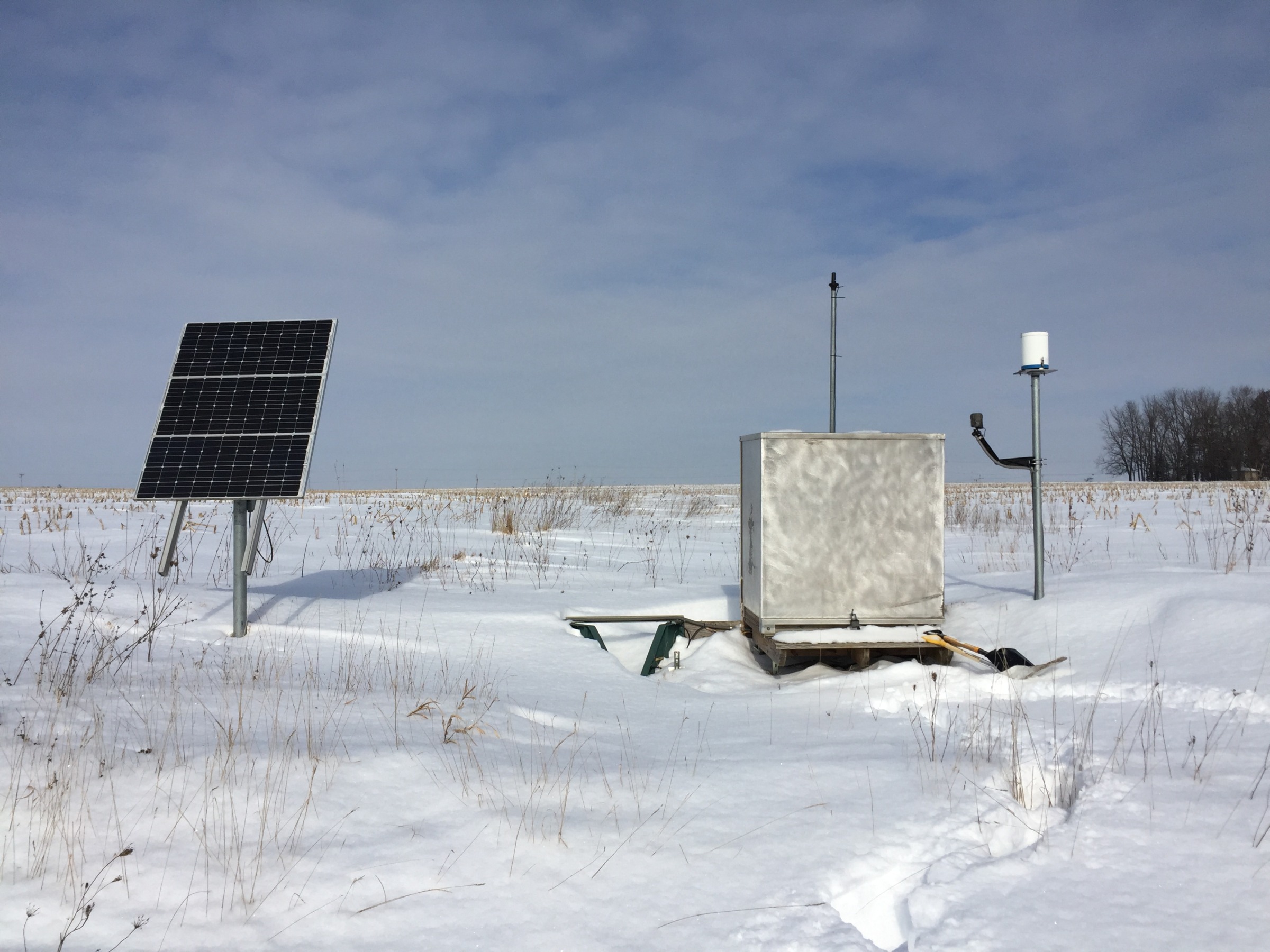 Water Quality Monitoring Station in the Winter