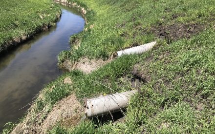 tile drainage to a stream